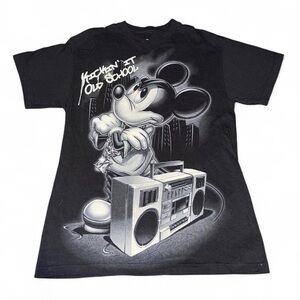 Disney Black Cotton T-Shirt